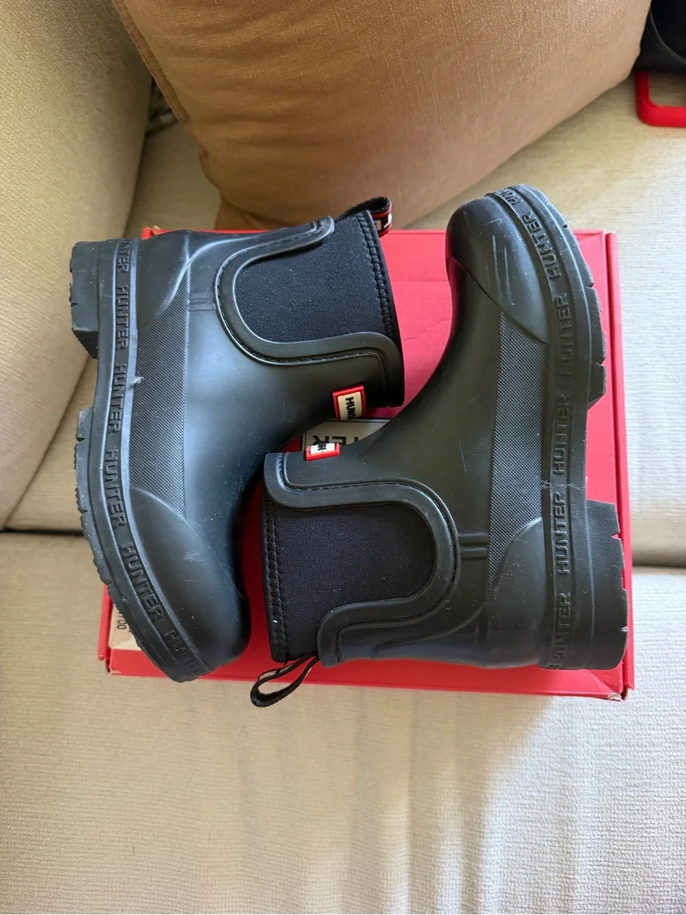 Hunter Kids Black Chelsea Waterproof Rain Boots